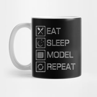 Eat Sleep Model Repeat Mug